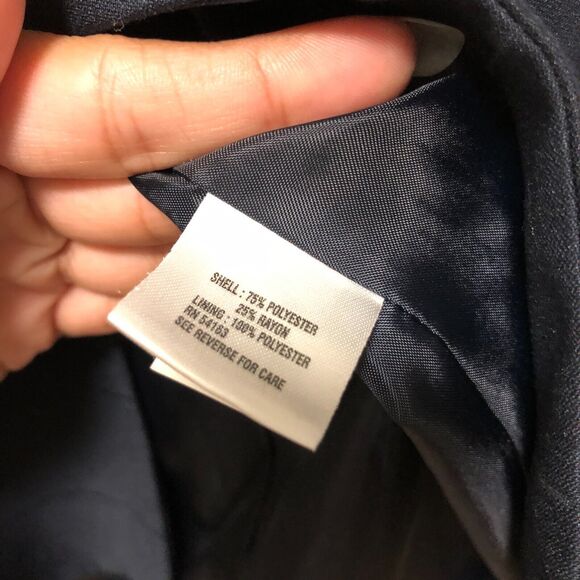 calvin klein jacket 8 womens blazer navy blue p classic work professional tt - Picture 4 of 13